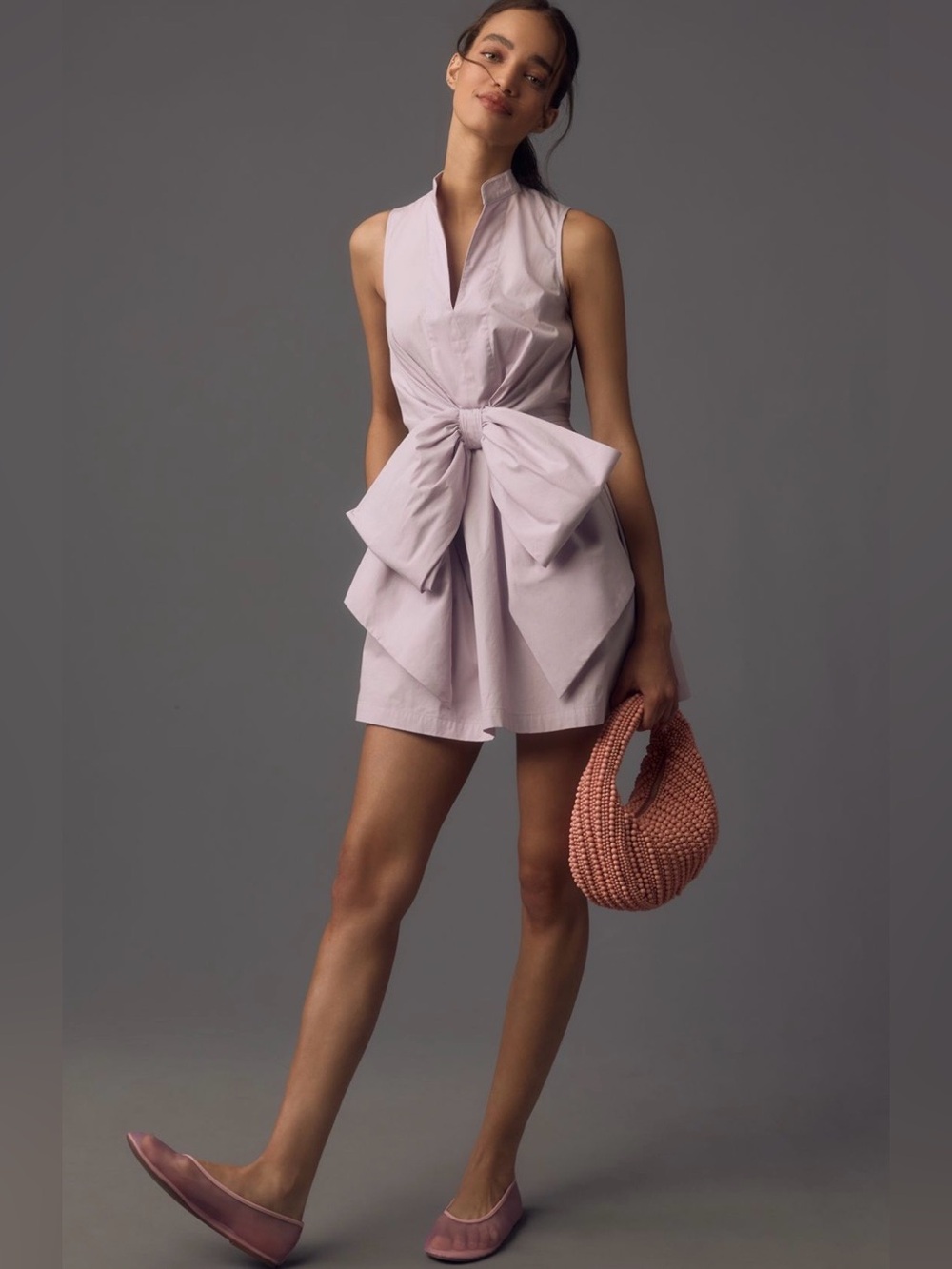 NWT! Porridge V-Neck Bow-Front
Mini Dress
Sold Out Online!!